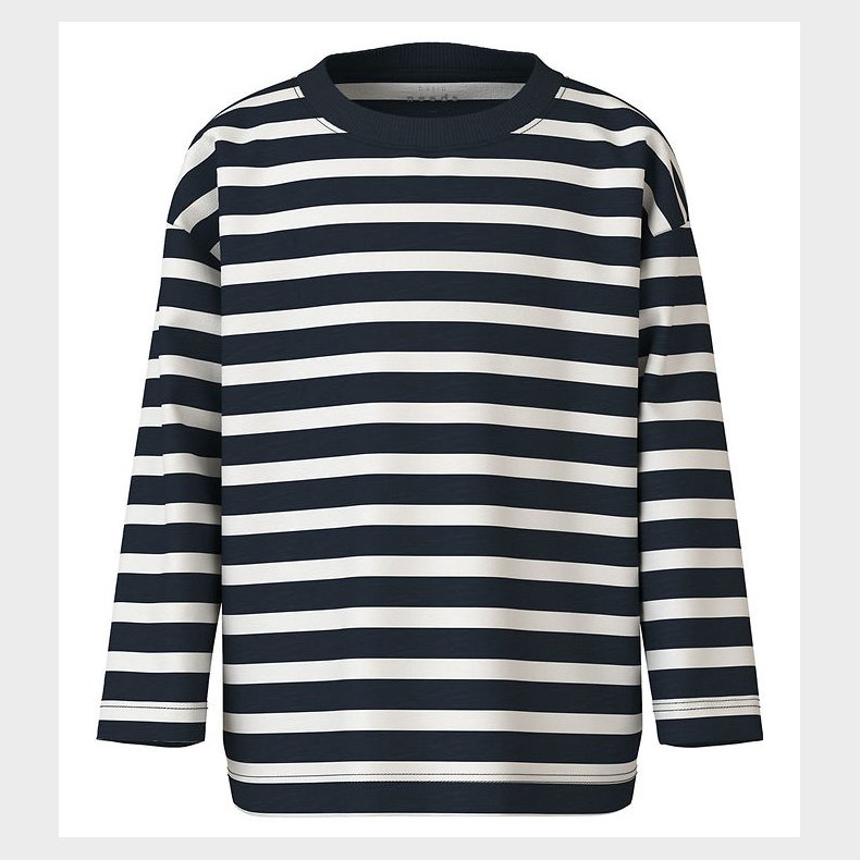 Name It Bluse - NmmVaksel - Dark Sapphire/Cloud Dancer