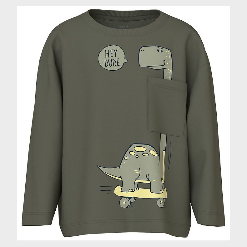 Name It Bluse - NmmVillian - Dusty Olive/Brontosaurus