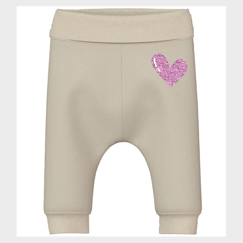 Name It Sweatpants - NbfVrillie - Summer Sand/Hearts