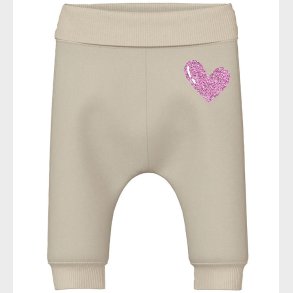 Name It Sweatpants - NbfVrillie - Summer Sand/Hearts