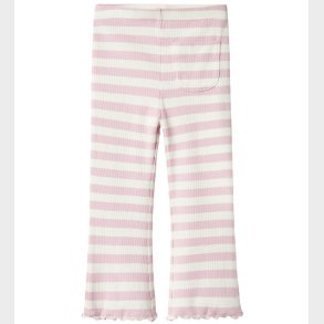 Name It Bukser - Rib - NmfTaia - Winsome Orchid/Cloud Dancer