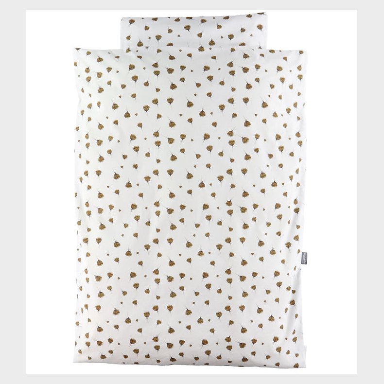 N�rgaard Madsens Senget�j - Junior - Hvid m. Blomster