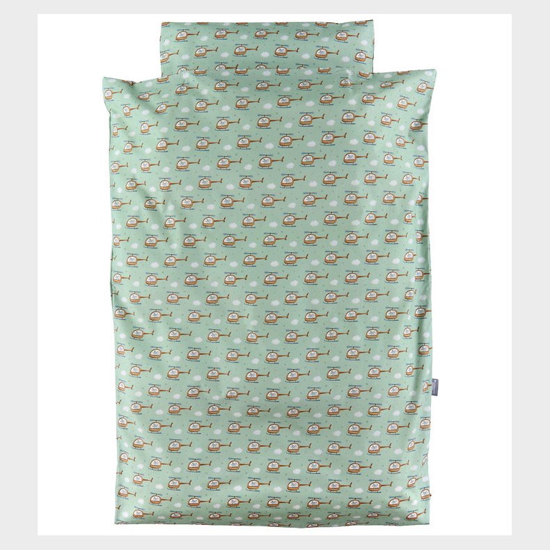 Nrgaard Madsens Sengetj - Junior - Grn m. Helikopter