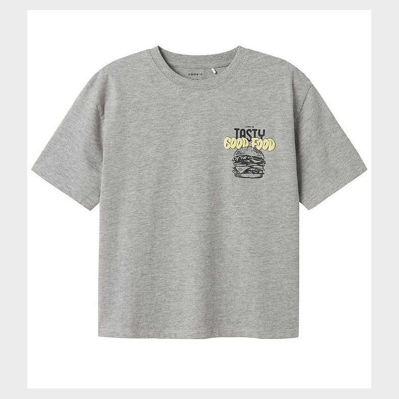 Name It T-shirt - NkmTibilbo - Grey Melange m. Print