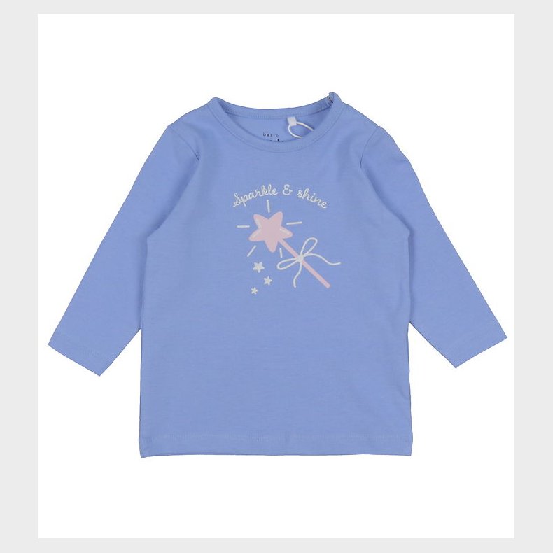 Name It Bluse - NbfVubie - Cornflower Blue/Sparkle