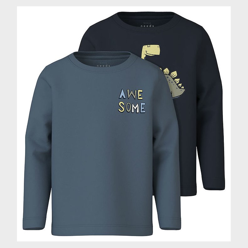 Name It Bluse - NmmVux - 2-pak - Dark Sapphire/China Blue/Awesom