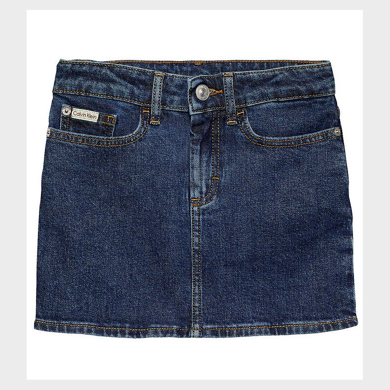 Calvin Klein Nederdel - Denim Mini - Authentic Rinse