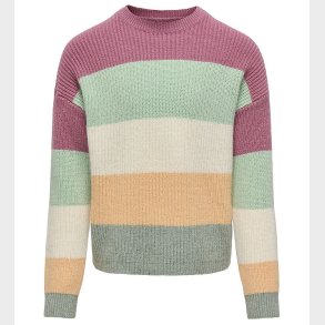 Kids Only Bluse - Rib - Strik - KogSandy - Heather Rose/Birds Eg