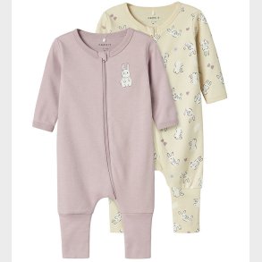 Name It Natdragt - Noos - 2-pak - NbfNightsuit Rabbit - Summer S