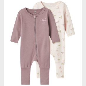 Name It Natdragt - Noos - 2-pak - NbfNightsuit - Barely Pink