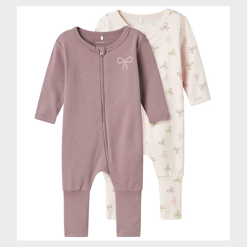 Name It Natdragt - Noos - 2-pak - NbfNightsuit - Barely Pink