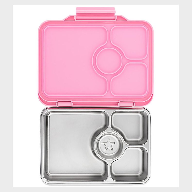 Yumbox Madkasse m. 4 Rum - Bento Steel - Versailles Pink