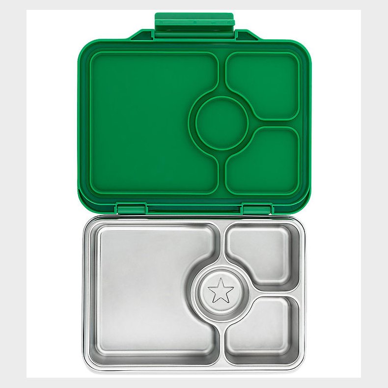 Yumbox Madkasse m. 4 Rum - Bento Steel - Pomme Green
