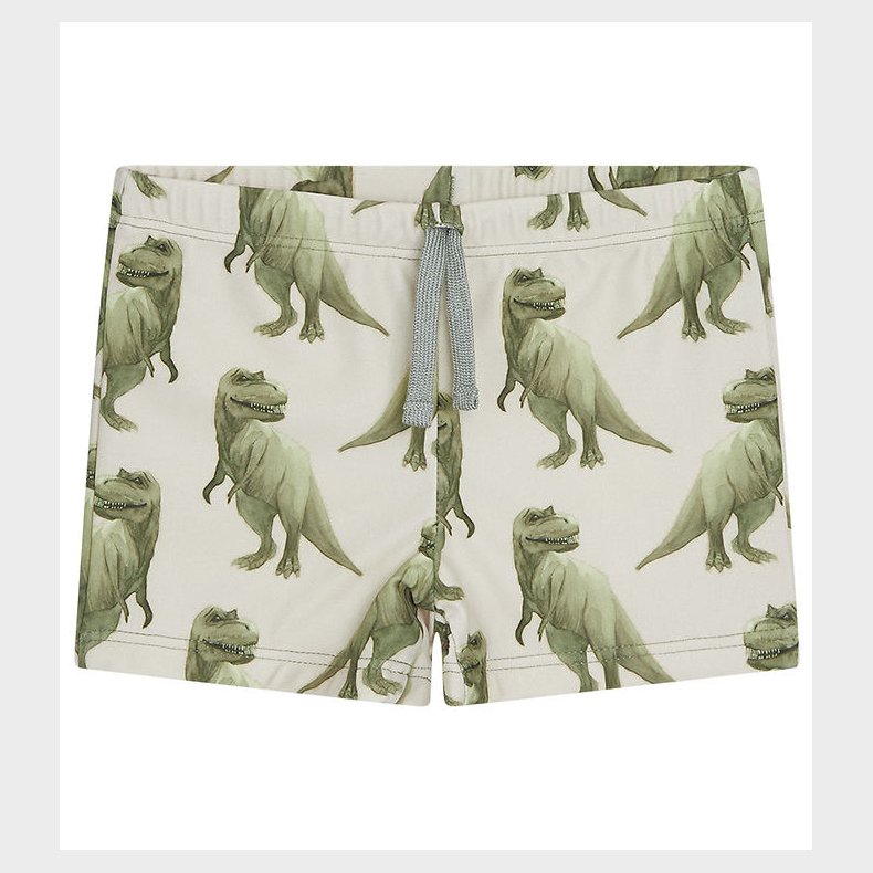 Hust and Claire Badebukser - Haki - UV50+ - Seagrass m. Dinosaur