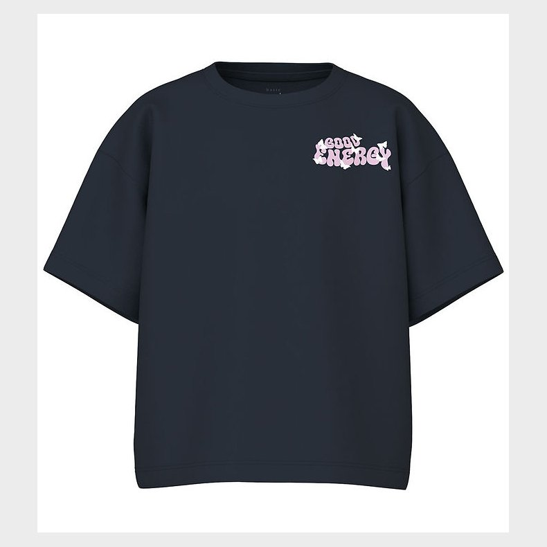 Name It T-shirt - NkfVamina - Dark Sapphire/Good Energy