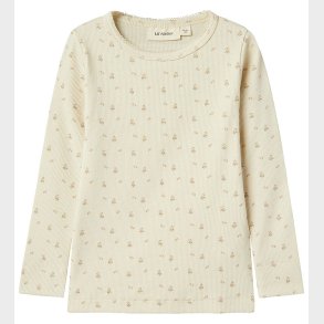 Lil' Atelier Bluse - Rib - NmfGago - Turtledove/FLOWER