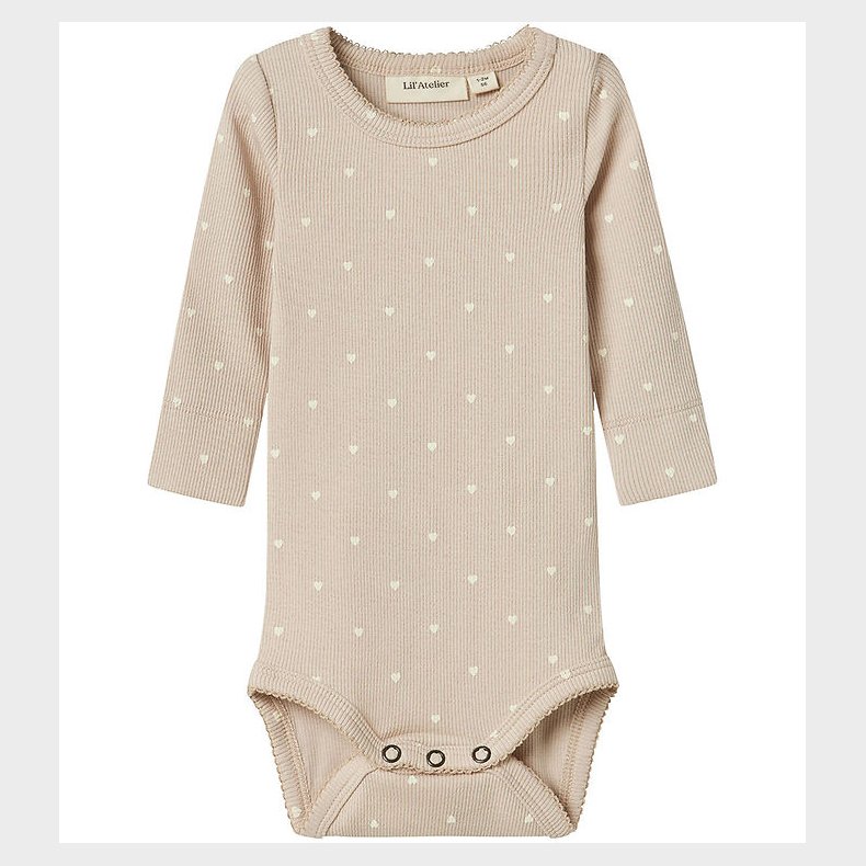 Lil' Atelier Body l/ - Rib - NbfGago - Gray Morn/HEART