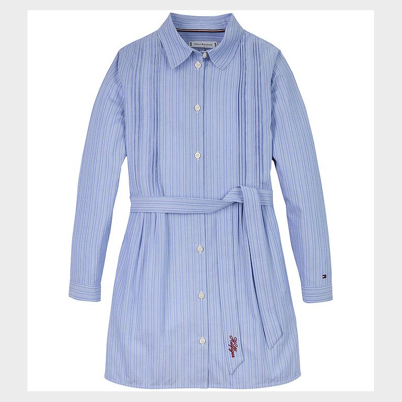 Tommy Hilfiger Skjortekjole - Lysebl/Hvidstribet