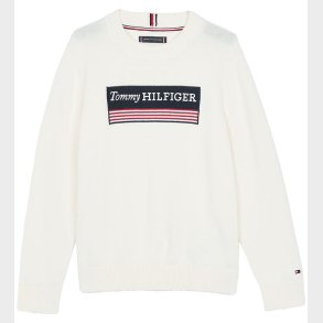 Tommy Hilfiger Bluse - Strik - Ivory Petal m. Flag
