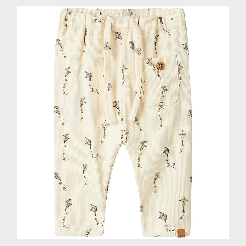 Lil' Atelier Bukser - Rib - NbmGavo - Turtledove/KITES