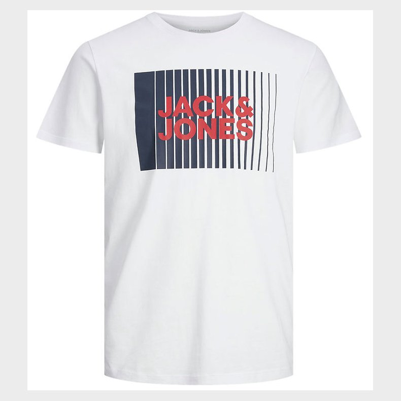 Jack & Jones T-shirt - Noos - JjeCorp - Hvid m. Print