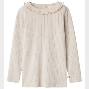 Lil' Atelier Bluse - NmfRachel - Gray Morn m. Hulm�nster