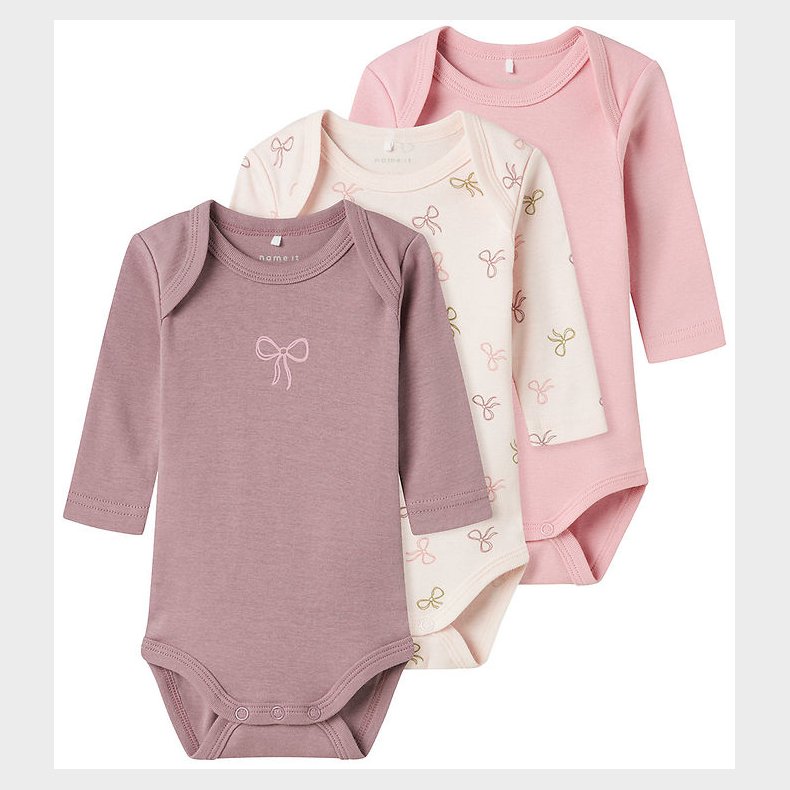 Name It Body l/ - Noos - NbfBody - 3-pak - Barely Pink