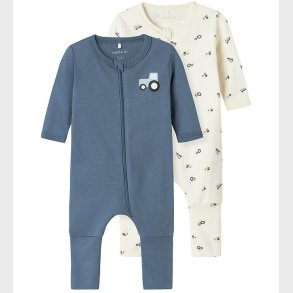 Name It Natdragt - Noos - 2-pak - NbmNightsuit - Jet Stream