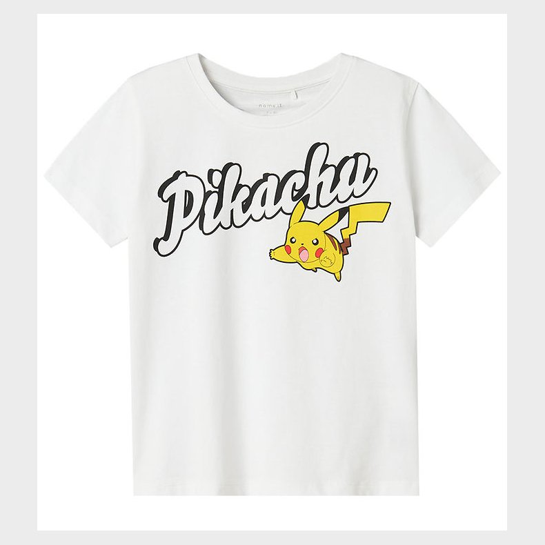 Name It T-Shirt - Noos - NkmDex Pokemon - Bright White m. Pikach