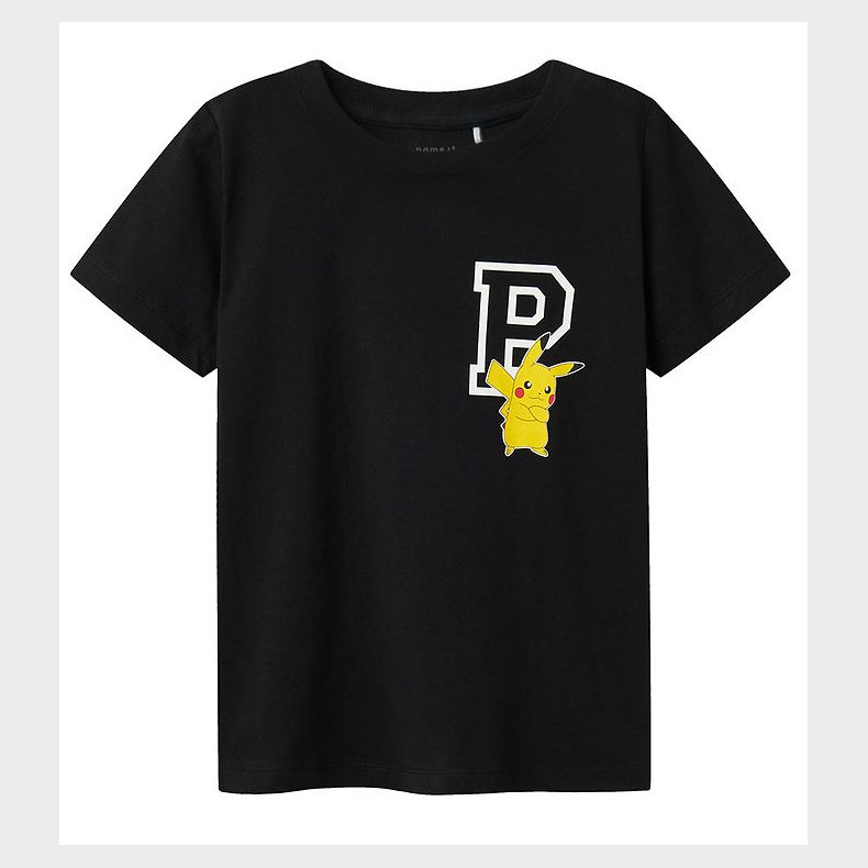 Name It T-shirt - Noos - NkmDex Pokemon - Sort m. Pikachu
