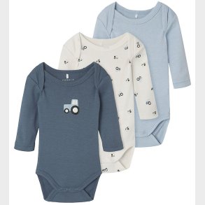 Name It Body l/ - Noos - 3-pak - Jet Stream