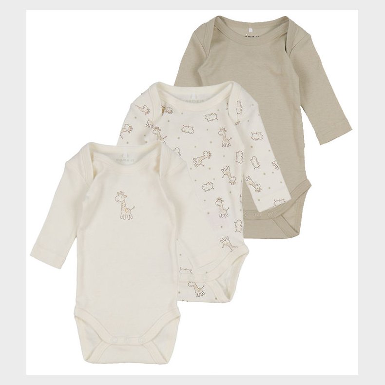 Name It Body l/ - Noos - 3-pak - Jet Stream