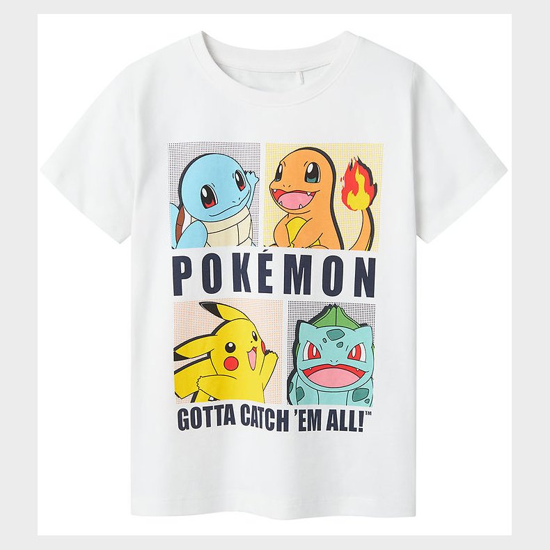 Name It T-Shirt - Noos - NkmDazz Pokemon - Bright White m. Print