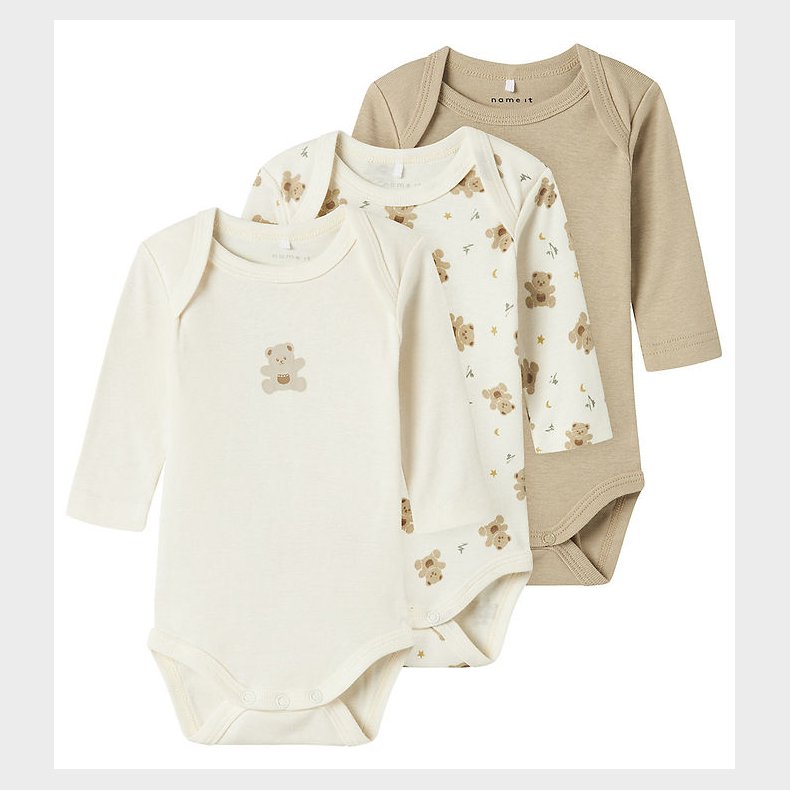 Name It Body l/ - Noos - 3-pak - Jet Stream