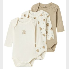 Name It Body l/ - Noos - 3-pak - Jet Stream