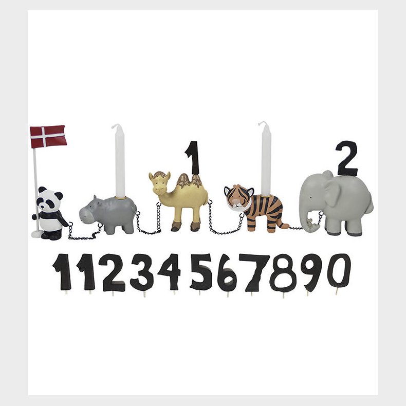 Kids by Friis Fdselsdagstog - Zoo-dyr m. 11 Tal
