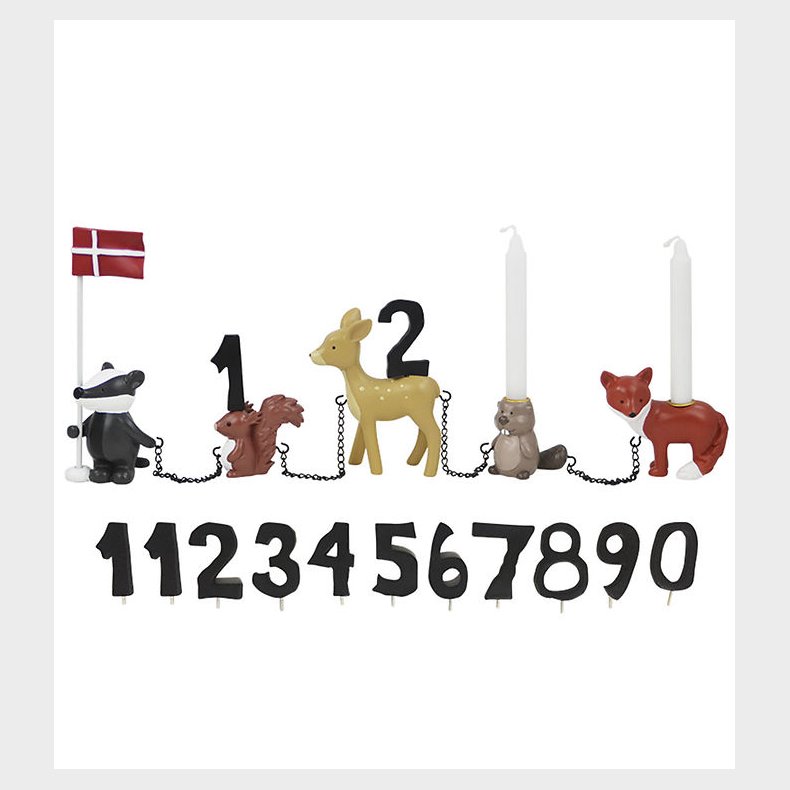 Kids by Friis Fdselsdagstog - Skovdyr m. 11 Tal