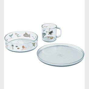 Liewood Spisest - 3 Dele - Siva - Sea Creature/Sandy