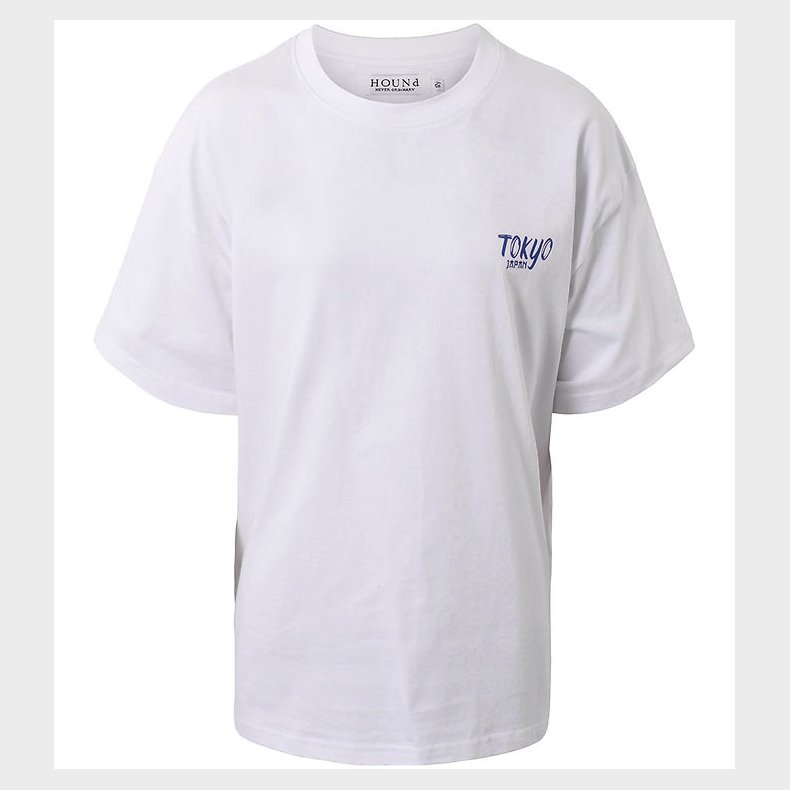 Hound T-shirt - Oversized - Hvid m. Print