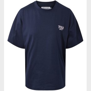 Hound T-shirt - Oversized - Navy m. Print