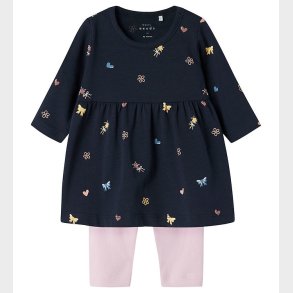 Name It Kjole/Leggings - NbfVandora - Navy Blazer m. Sljfer Og