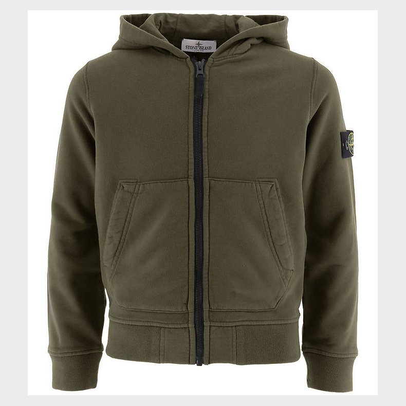 Stone Island Cardigan - Military Green m. Logo