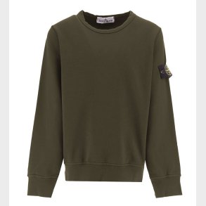 Stone Island Sweatshirt - Military Green m. Logo
