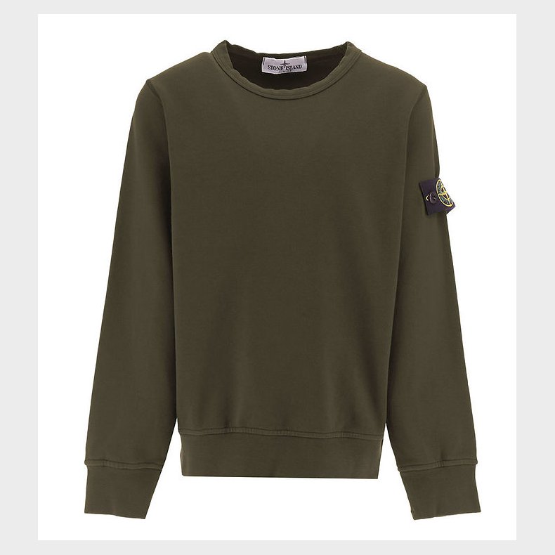 Stone Island Sweatshirt - Military Green m. Logo