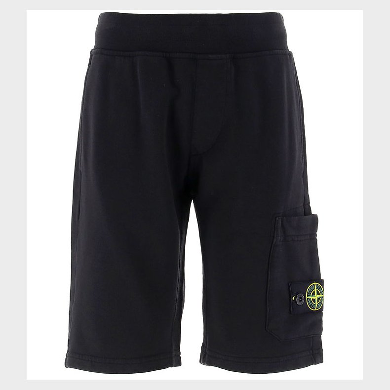 Stone Island Sweatshorts - Sort m. Logo
