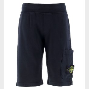 Stone Island Sweatshorts - Navy Blue m. Logo