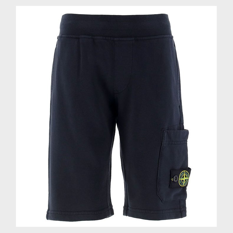 Stone Island Sweatshorts - Navy Blue m. Logo