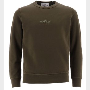 Stone Island Sweatshirt - Military Green m. Logo