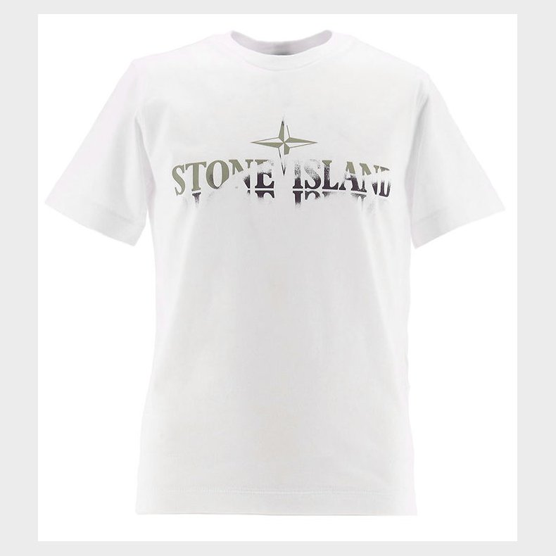 Stone Island T-shirt - Hvid m. Print