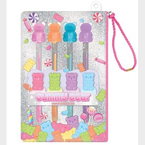 Hot Focus Taske m. Indhold - 4 Gelpenne/4 Post-It - Gel Pentast